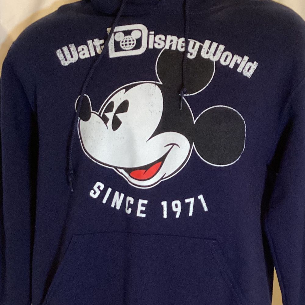 Disney World Navy Blue Mickey Mouse‎ Vintage Style Sweatshirt Since 1971 
Size S